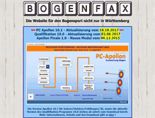 Tablet Screenshot of bogenfax.de